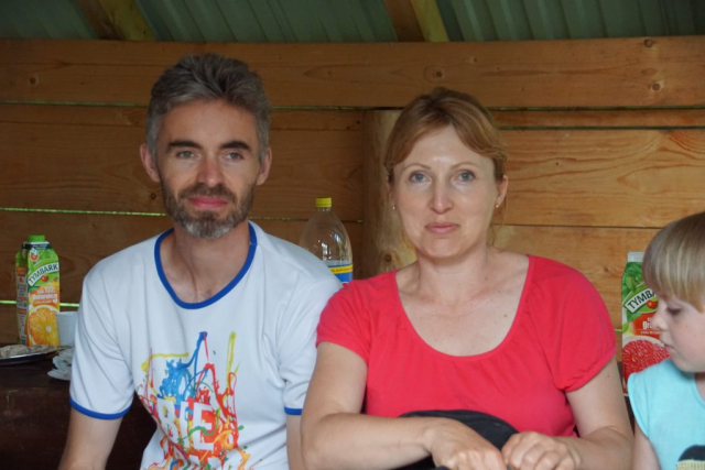 Piękne zdjęcie. Magda z mężem i córką